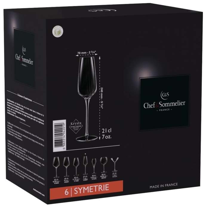 Набір келихів C&S Symetrie 6х210 мл (6939889)