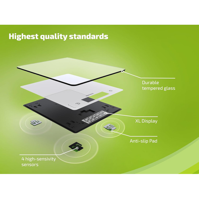 Цифрові кухонні ваги, сріблясті, вага до 10 кг (точність до 1 г), побутові ваги з сенсорним дотиком, електронні ваги в комплекті з