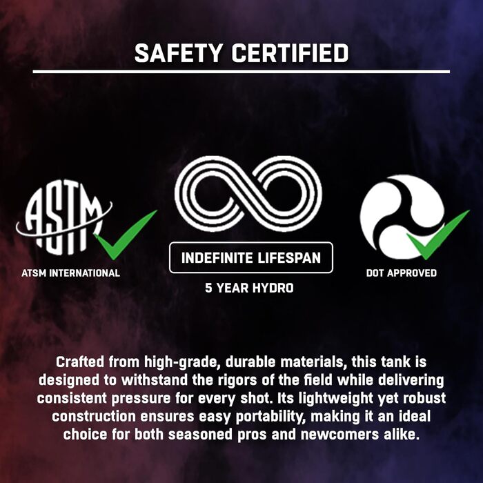 Система стисненого повітря HK Army Aluminum HPA – 48ci/3000 psi, синій, стандартний регулятор 800 psi, 5-річний гідроцикл