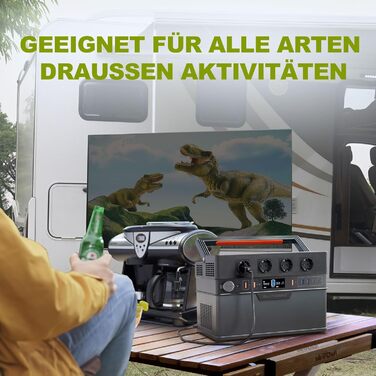 Портативна електростанція ALLPOWERS S1500 PLUS, акумулятор 1092 Втгод, мобільний накопичувач енергії з 4 розетками по 1500 Вт (пікова потужність 3000 Вт), сонячний генератор зі швидкою зарядкою для домашнього електропостачання, кемпінгу та автофургонів