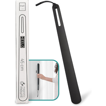 Рожок для взуття 45 см надміцний - рожок для взуття з нержавіючої сталі з магнітом або петлею для підвішування металевий довгий (ч