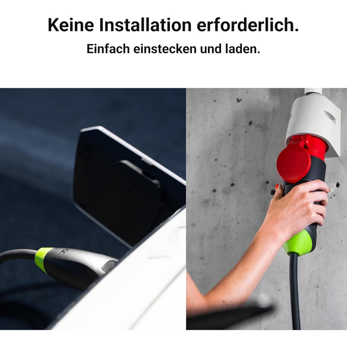 Електромобілі Мобільний зарядний пристрій Wallbox 11kW 7m EV Тип 2 до CEE 16A з додатком e-Car Домашня зарядка без Wallbox 2in1 Су