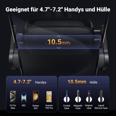 Тримач для мобільного телефону автомобільна вентиляція 360 поворотний тримач для мобільного телефону з міцним металевим гачком ком