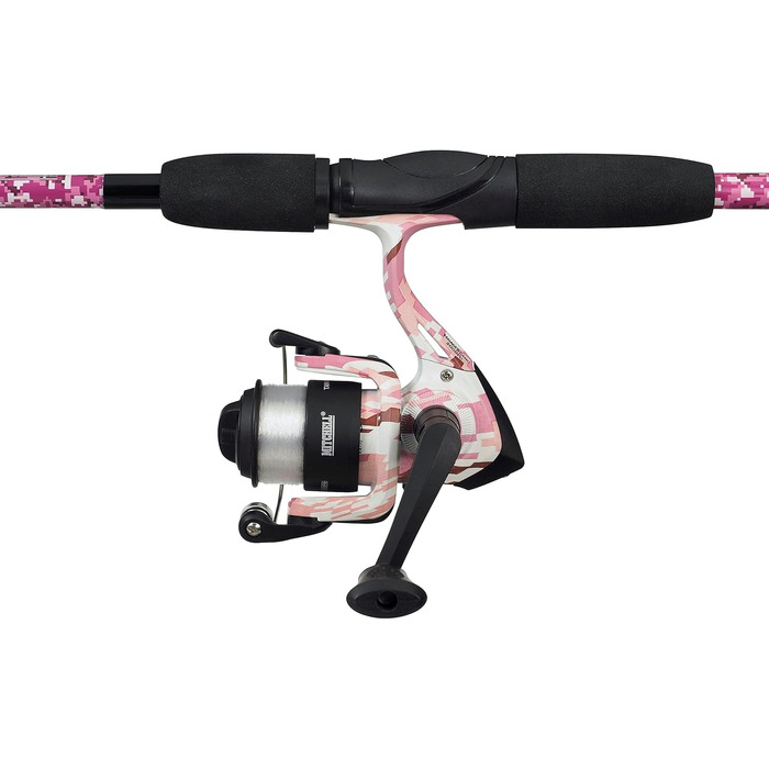 Спінінговий комбінований комплект Mitchell Tanager Pink Camo II Легке спінінгове вудилище та котушка для жінок та юних рибалок Прісноводний комплект для лову форелі, окуня та щуки Доступні різні варіанти 2,1 м Телескопічний 7-20 г 20