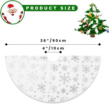 Різдвяна ковдра для ялинки 90 см Lanpn