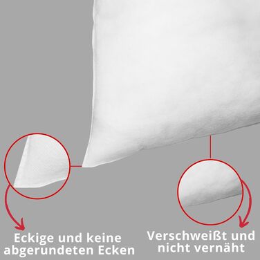 Улюблений комплект подушок 80x80 см, подушка для сну, подушка для ліжка 80 x 80 см, неткане полотно з поліпропілену спанбонд, подушка, подушка для алергіків, зроблено в ЄС, можна прати 80 x 80 см 1