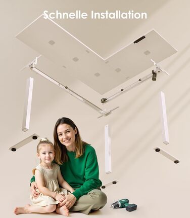 Подібний стіл OffiGo з регульованою висотою, 160 x 120 см, стіл з електричним регулюванням висоти, кутовий стіл, ергономічний стіл для роботи сидячи та стоячи, комп&39ютерний стіл, білий, 160 x 120 см