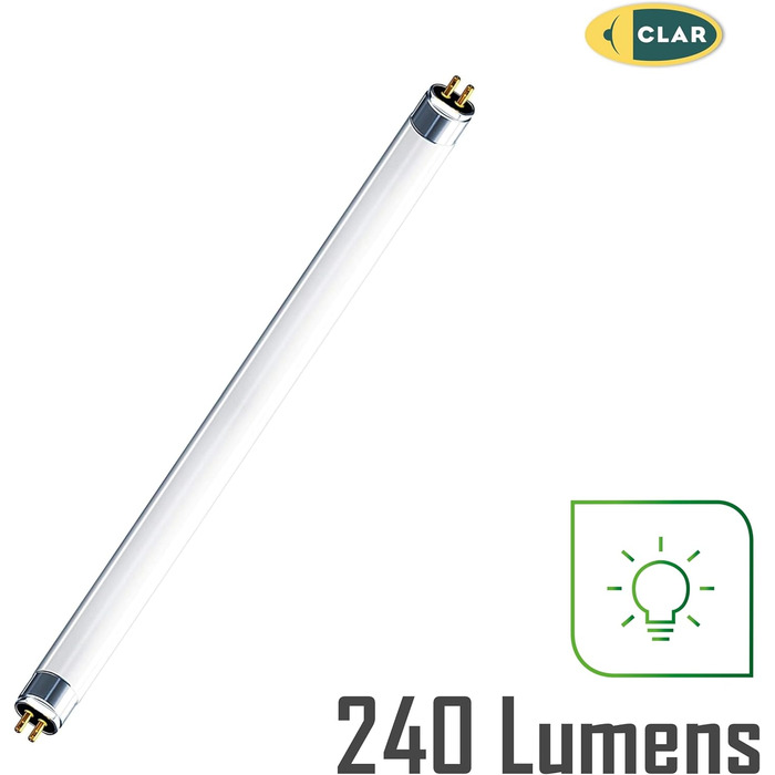 Люмінесцентна лампа, люмінесцентні лампи, люмінесцентна лампа T5, T5 6W, люмінесцентна лампа T5, люмінесцентна лампа під шафою, холодний білий 21,2 x 1,6 см (6 Вт T5, пакет 2)