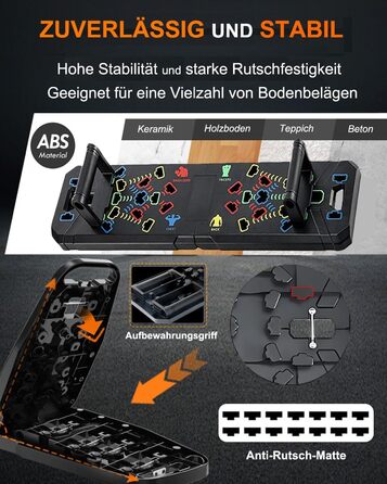 Портативна дошка для віджимань 30-в-1, складна підставка для віджимань для фітнес-тренувань з ручками, складні віджимання, тренажери для тренування м&39язів грудей, силові тренування для чоловіків та жінок, спалювання жиру