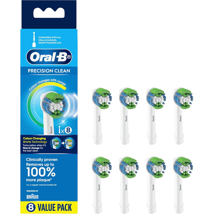 Щітки Braun Oral-B Precision Clean 8 (для всіх обертових зубних щіток фірми Oral-B)