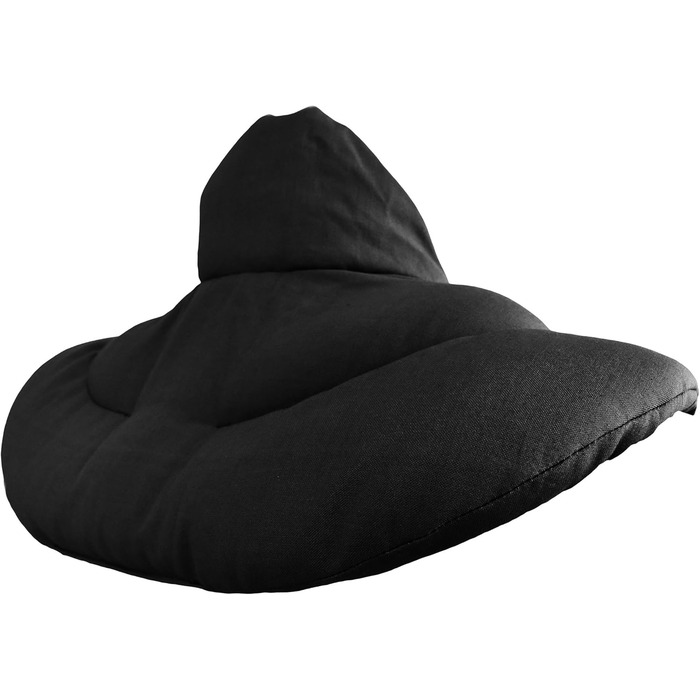 Чорна подушка для шиї зі стійкою - подушка зі спельти - подушка для шиї, подушка з підігрівом - подушка зі зерна та спельти для шиї та плечей