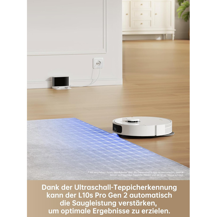 Потужність всмоктування 7 000 Па, система миття DuoScrub, автоматичне підняття швабри, ультразвукове виявлення килимів, шерсті дом