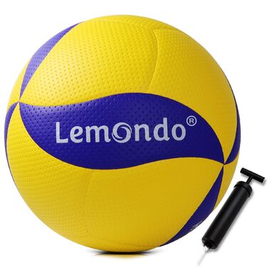 М&39який пляжний волейбол Lemondo з насосом, м&39який, водонепроникний, з насосом, для приміщень та вулиці, для гри та тренувань, пляжні м&39ячі (з насосом), Pro