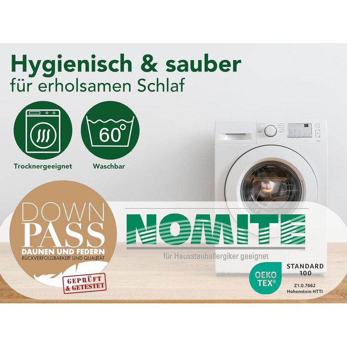 Пухова подушка DREAMSTAR 40 x 80 см 3-камерна пухова подушка Пухова та пір&39яна подушка 40 x 80 см Сертифікована подушка Oeko-Tex Найвища готельна якість Підходить для алергіків Бавовна 40 x 80 см