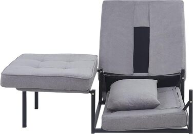 Крісло, шезлонг, табурет Atlantic Home Collection Finn, поліестер, сірий, ШхГхВ 80 см x 72 см x 43 см Сірий 80 см