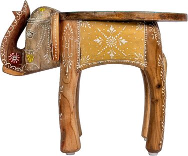 Табурет Gall&Zick Слон ручної роботи Бірюзовий дизайн мандали, дерево манго, приблизно 30 28 42 см декоративний журнальний столик/табурет кольору бірюзи