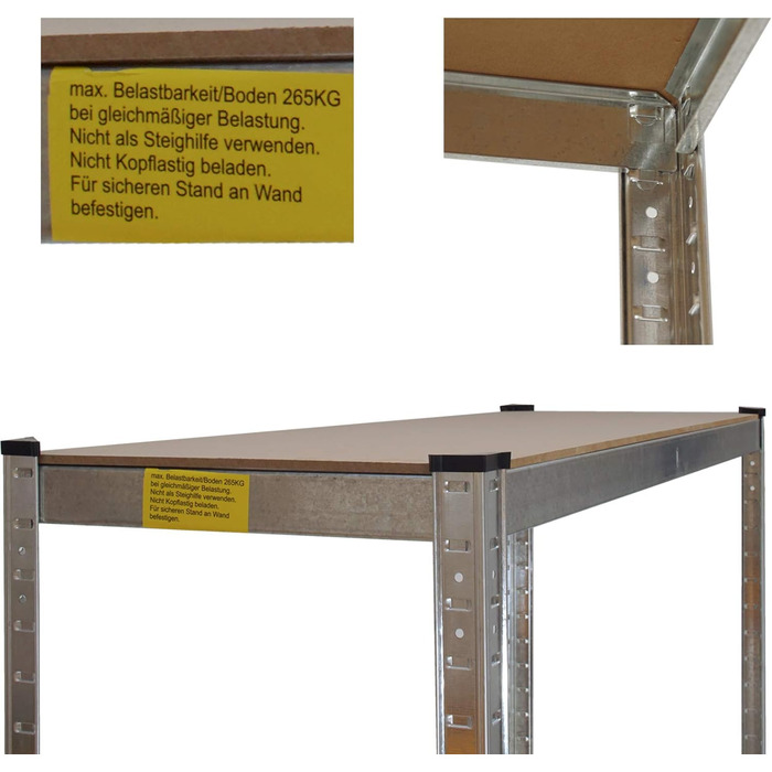 Стійка для шин TRUTZHOLM на 8 шин, 795 кг, 180x120x40 см, гумовий захист/захист країв, регульована висота, підставка для шин, безболтовий стелаж, стелаж для зберігання, регульована висота, гаражні полиці, полиці для майстерні, надміцні полиці