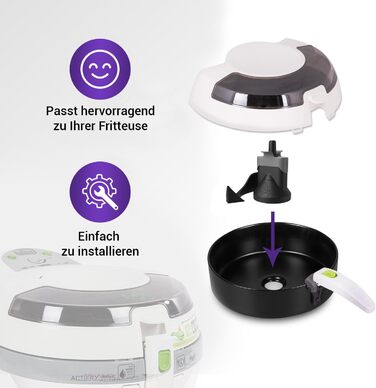 Заміна двостороннього ковша для важеля мішалки Tefal Actifry SS-990596 / Поворотний важіль для фритюрниці AL80, FZ70, FZ71, GH80 Запчастини Tefal Actifry