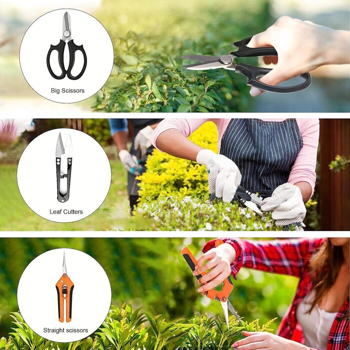 Набір інструментів для бонсай, 20 предметів секатор, ножиці для бонсай, дріт для формування, міні-граблі та лопатка A