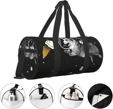 Дорожня сумка Космічний пес - спортивна сумка для чоловіків та жінок, велика сумка для подорожей та спорту