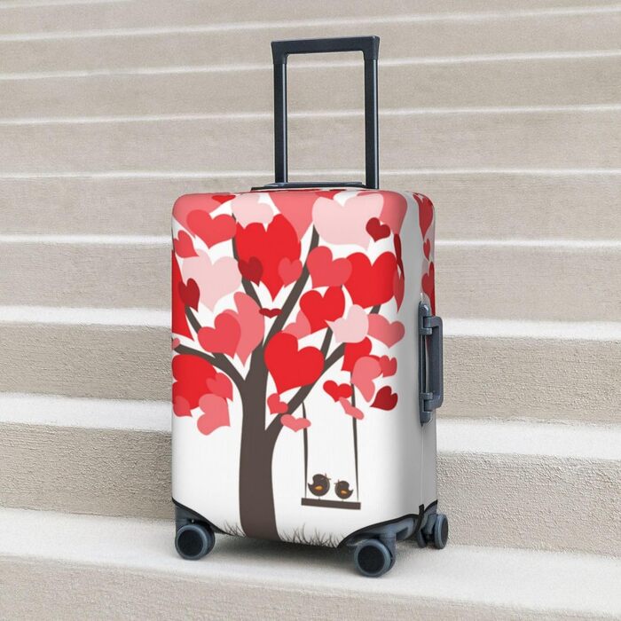 Чохол для валізи Дерево Любові, еластичний захист від подряпин, розмір XL, чорний (95 см)
