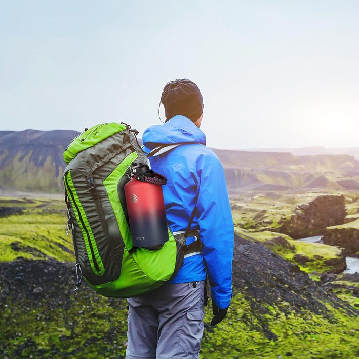 Пляшка для води WAPEST 3,6 л з паракордовою ручкою та щіткою для пляшок, велика пляшка для води з нержавіючої сталі з сумкою для п