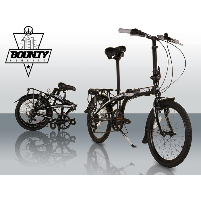 Складаний велосипед Bounty Citylite Легка алюмінієва рама 6-швидкісні передачі Shimano з перемикачами Revo Ідеально підходить для щоденних поїздок