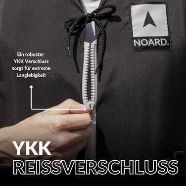 Рятувальний жилет NOARD 5 розмірів Black Edition 25-120 кг EN ISO 12402-5 CE (50 N) Жилет із міцного пінопласту чорного кольору 30-50 кг