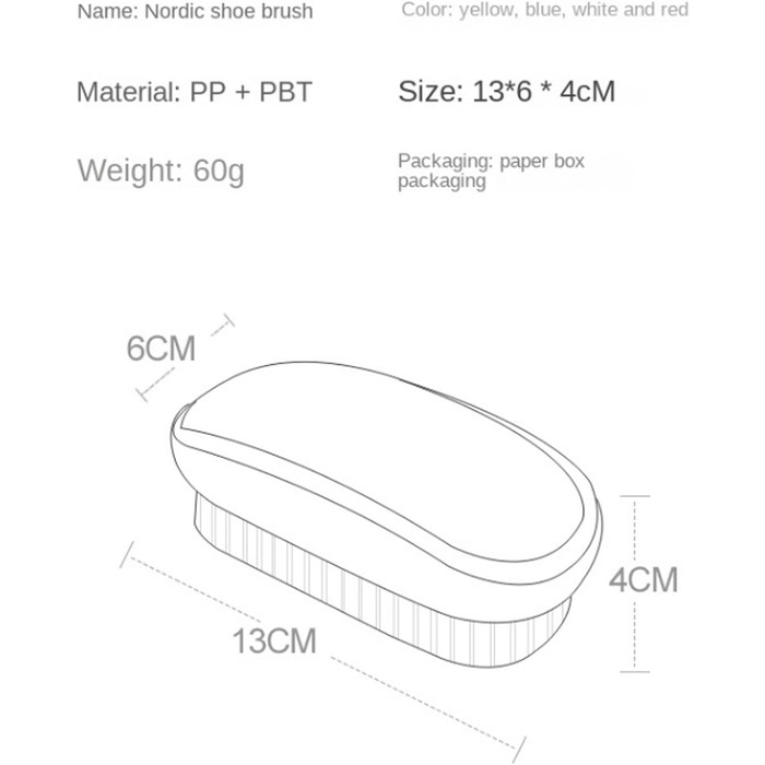 Щітка для прання TRASKA Schuhbrste Побутова проста пластикова щітка для чищення одягу та взуття Багатофункціональна м'яка щітка для взуття