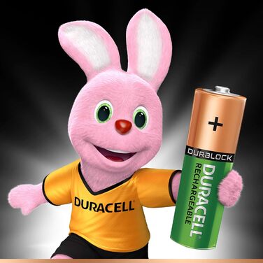Зарядний пристрій Duracell з 4 годинами роботи, та акумуляторними батареями Ultra HR6DX1500 з низьким саморозрядом (2500 мАг), 4 шт., батарейки типу АА для перезаряджання, 4 шт.