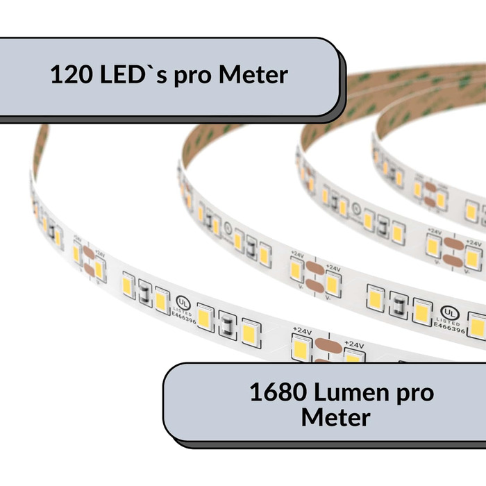 Світлодіодна стрічка WW 24v 5m професійна стрічка Самоклеючий затемнюваний теплий білий теплий білий чистий білий Тривалість життя 30 000 годин 3000 кельвінів 120 SMD світлодіодів на метр Чіпсет 2835 5м 3000 Кельвін