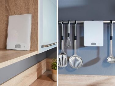 Кухонні ваги Soehnle Page Compact 300 білі, цифрові кухонні ваги до 5 кг, ваги зі зручним для читання РК-дисплеєм, цифрові ваги з