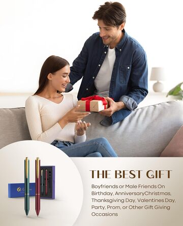 Металеві кулькові ручки, 0,5 мм - Плавне письмо, архівне чорнило, водонепроникні, розкішний латунний корпус, ідеальний подарунковий набір для школи, іспитів та офісного приладдя - 2 ручки/коробка