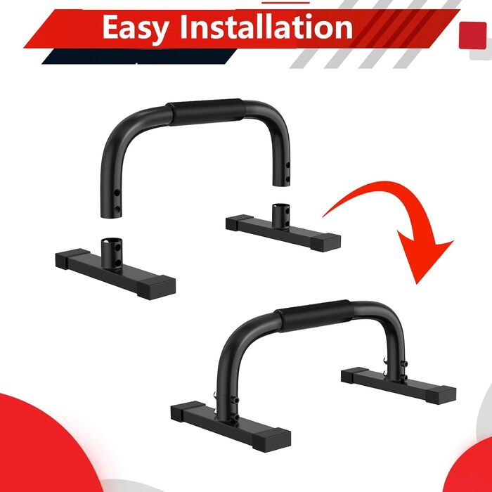 Турніри Parallettes, ручки для віджимань Parallettes для калістеніки, 300 кг/661 фунтів, стійка для віджимань, обладнання для фітнесу, Parallettes для калістеніки для тренування м&39язів та силових тренувань, чорний