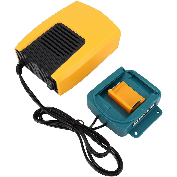 Універсальний портативний обігрівач на батарейках потужністю 200 Вт з 2 режимами температури та обертанням на 360, для BL1815, BL1820, BL1530, BL1840, BL1850, BL1860, акумуляторний обігрівач