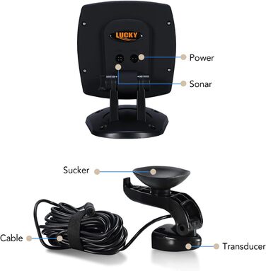 Ехолот, дротовий датчик, камера для підводної риболовлі з кутом огляду 45 градусів, портативний РК-ехолот, водонепроникний монітор