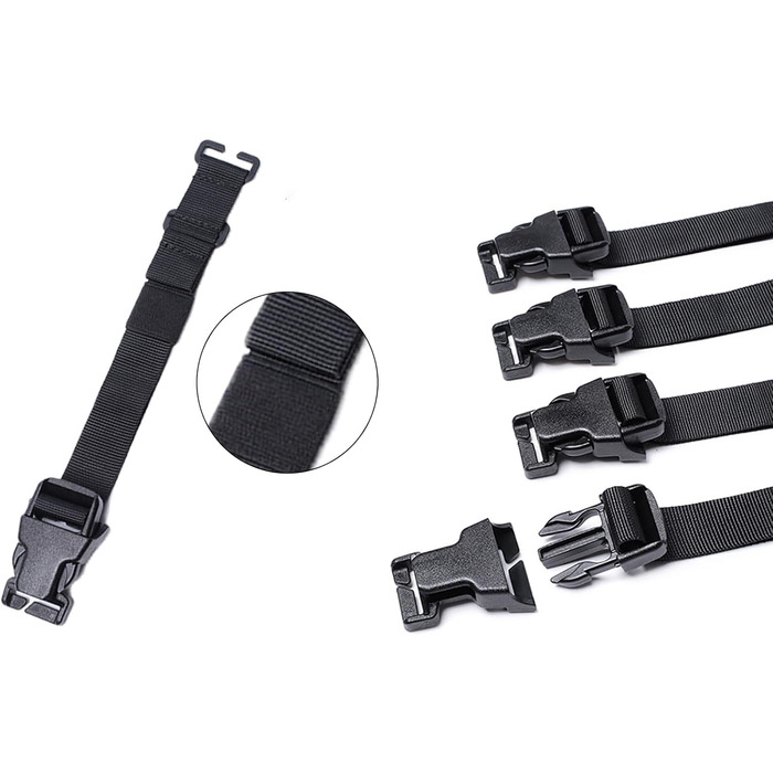 Пояс для рюкзака Molle з 6 елементів, пояс для рюкзака Tactical Rush Tier System з подовжувальним модулем, компресійні ремені для зовнішнього використання, чохол, ремінь для спального мішка з пряжками-фіксаторами