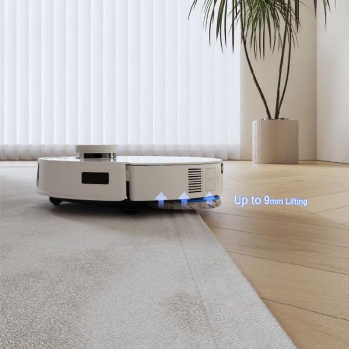 Робот-пилосос ECOVACS DEEBOT T30 PRO OMNI з функцією миття, з TrueEdge Moppin, щіткою Zero Tangle, потужністю всмоктування 11 000 PA з гарячою водою та Smart Rewash, колір сріблястий