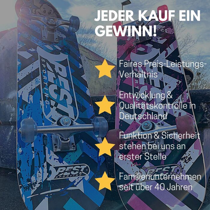 Скейтборд A7 Street - найкращий спортивний скейтборд для дітей та початківців, ABEC 7 підшипники, нековзка 7-шарова кленова дека, вантажопідйомність 100 кг, класний дизайн Street Blue