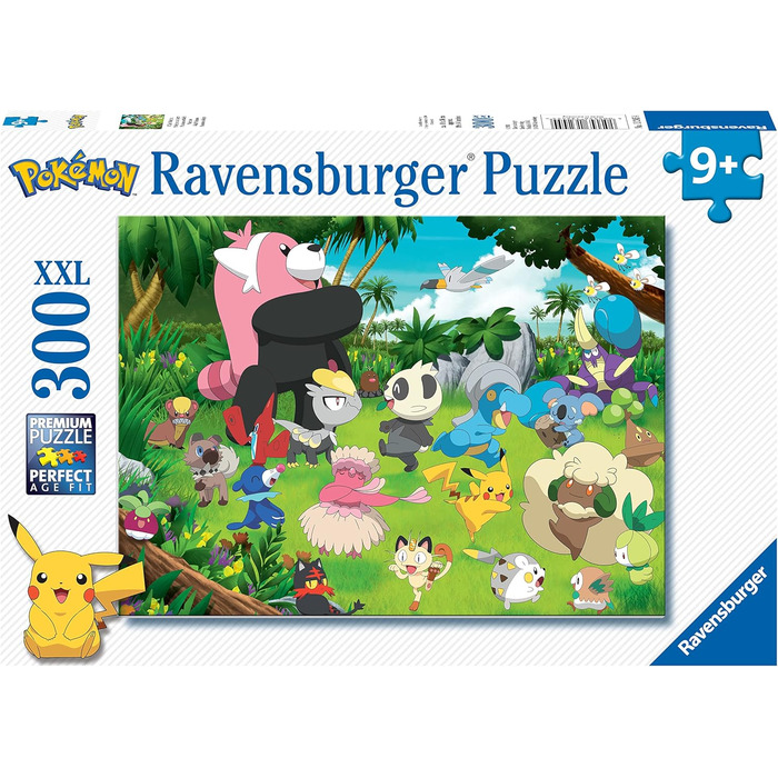 Дитячий пазл Ravensburger 13245 - Wild Pokmon - 300 елементів Пазл Pokmon XXL для дітей від 9 років, подарунки Pokmon
