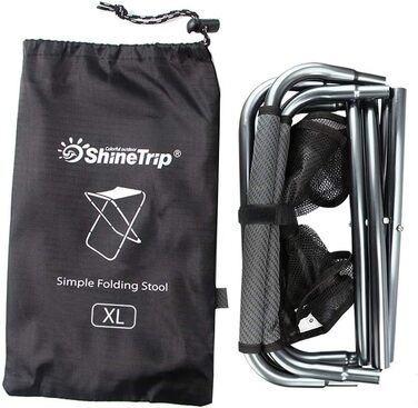 Невеликий портативний складний стілець, міні-стільці для кемпінгу на відкритому повітрі, складний кемпінговий стілець, легкий для кемпінгу, риболовлі, пікніків, подорожей та походів, 13x14,2x15,7 дюймів, сріблястий