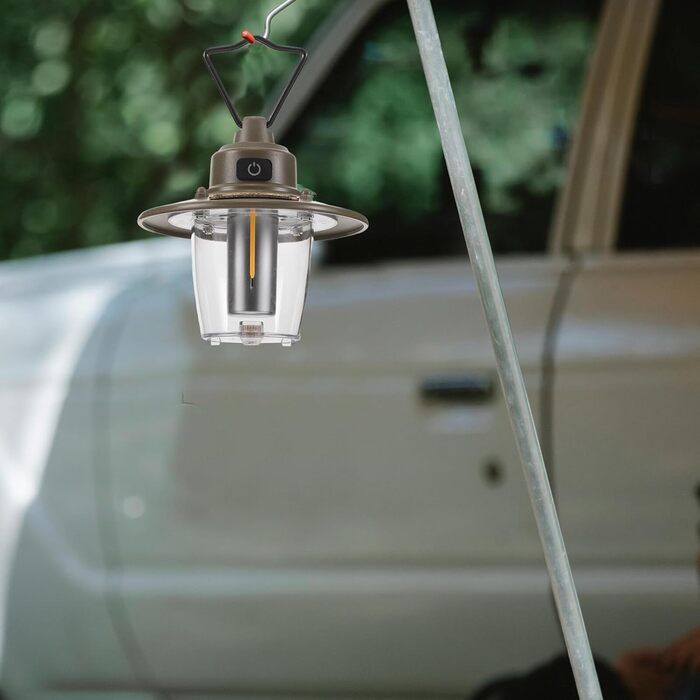 Акумуляторний кемпінговий ліхтар Alasum з USB Type-C, вінтажний світлодіодний ліхтар з 3 режимами світла, портативний наметовий світильник для аварійного освітлення на вулиці та риболовлі