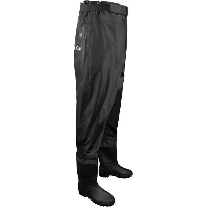 Чоловічі водонепроникні вейдерси Night Cat дихаючі вейдерси з черевиками для риболовлі, каное, каякінгу, роботи на річці, походів вздовж струмка, розмір 46, чорні