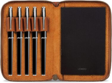 З натуральної шкіри Londo з тримачем для ручок, блокнотом і блискавкою Camel