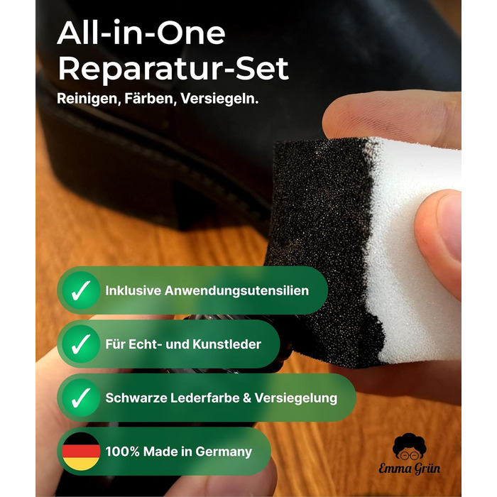 ПОВНИЙ КОМПЛЕКТ - Професійний набір для ремонту шкіри для диванів, меблів, керма та автомобільних сидінь - Ідеально підходить для