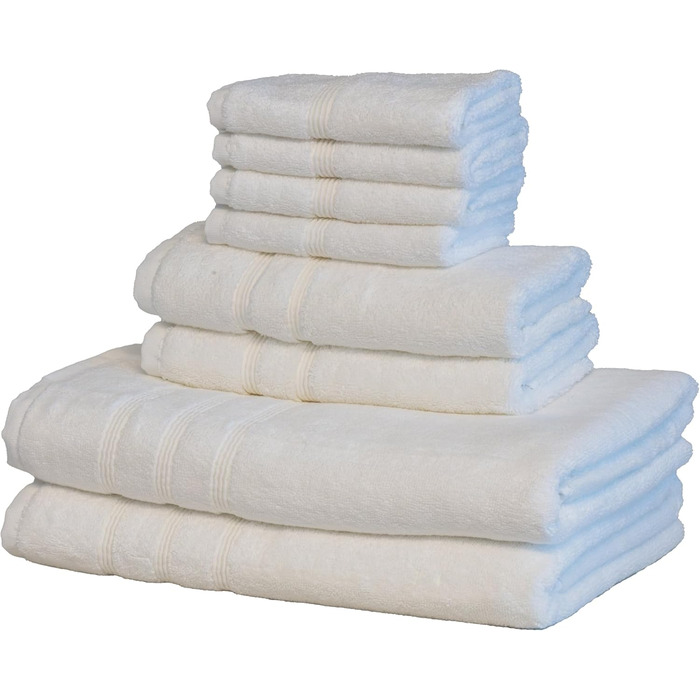 Набір розкішних турецьких рушників Mosobam, 76 х 147 см, 40 х 76 см, 33 х 33 см, білий, 700 г/м, бамбукова віскоза та егейська тур