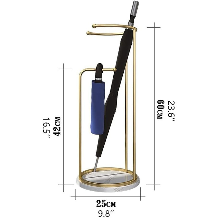 Декоративна внутрішня металева підставка для парасольок, тримач для парасольки з мармуровою основою, сучасний геометричний, окремо стоячий органайзер для парасольок, тростини, підставка для парасольок золото