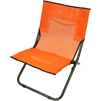 Пляжне крісло Fridani BCO XL Кемпінгове крісло Помаранчеве розкладне крісло ручка для перенесення Повітропроникне садове крісло