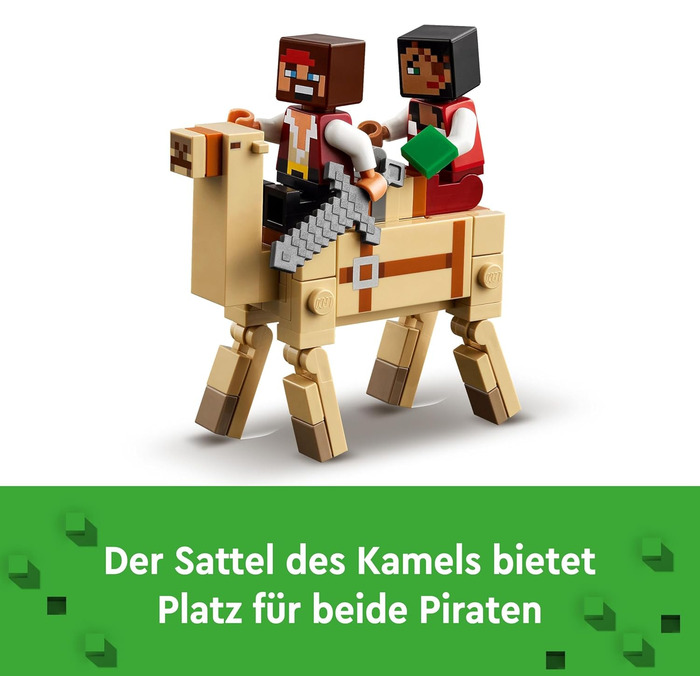 Подорож піратського корабля, іграшковий корабель із фігурками піратів, восьминога та верблюда, рольова іграшка-конструктор, подару