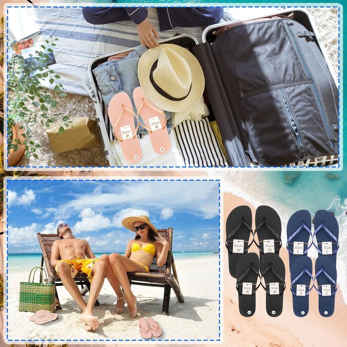 Пари унісекс шльопанців/роздільників пальців ніг Malloom для весільних гостей, капці для ванни з картками розмірів та мішечками на шнурках, спа-капочки-шльопанці для готелю та пляжу, 24